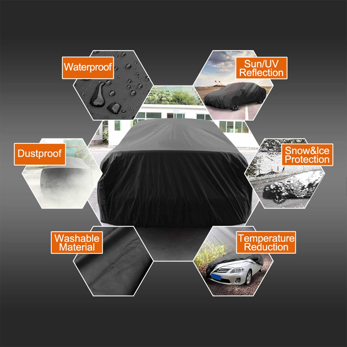 All-Weather Car Cover for Corolla, Civic, City, Fortuner, Prado, Land Cruiser | Waterproof PEVA